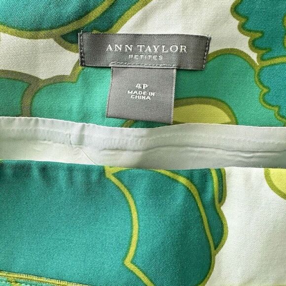 Ann Taylor Skirt Womens Petite Size 4 Silk Blend Floral Pleated Multicolor - Picture 6 of 6